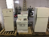 2 refrigerators and 1 oven, WELBILT, no name, HOTPOINT
