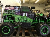 1 monster truck, WITH battery and charger, behind counter, BRAVO SPORTS, model GRAVE DIGGER, BAD to