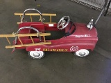 1 VINTAGE fire and rescue pedal car, made out of METAL, not plastic
