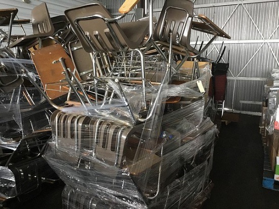 4 Pallets of School Desks & Chairs