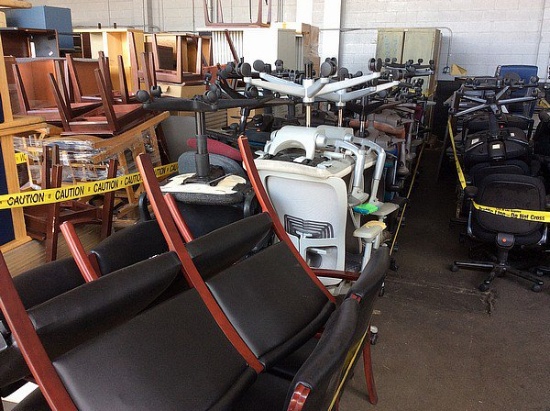 2 Rows of Office Chairs