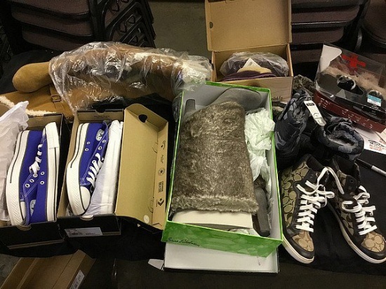 Box of shoes,most look new