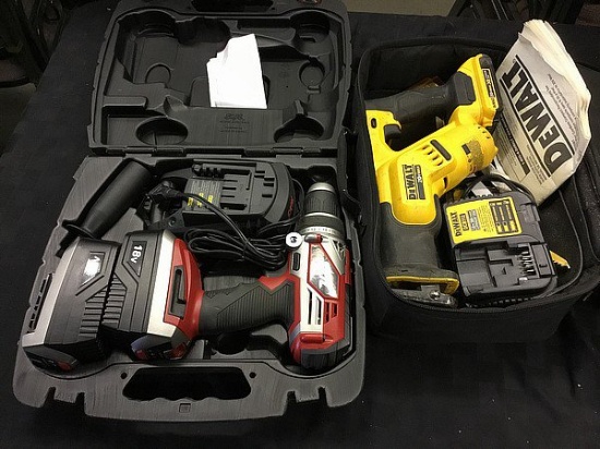Skill cordless drill set with battery and charger, Cordless DEWALT saw with battery and charger