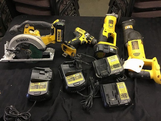 DEWALT cordless tools and chargers