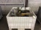 Crate of chaffing dishes, frying baskets & various items crate not included