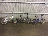 3 bikes, 2 mongoose, little missmatched Outer limit, mode 2 , kids bike