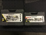 2 Stanley black chrome tool sets,1 socket is missing