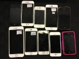 10 apple iphones,various models, possibly locked