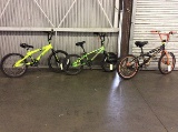 3 bikes, no name, 2 avico Bmx, 1-8, charger racing team