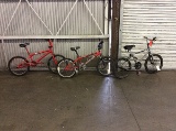 3 bikes, no name, 2 mongoose Bmx, ravage, bmx