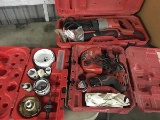 Milwaukee electric sawzall,cordless drill with charger, Drill and cutting attachments,all with cases