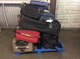 Pallet ofl luggage