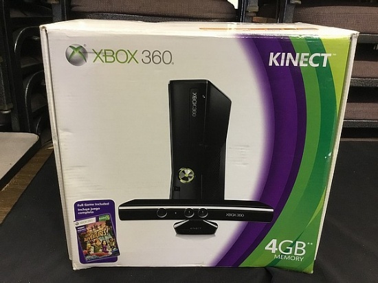 New in box Xbox 360 Kinect, 4gb memory