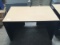 wood top filing cabinet desk, wood top desk