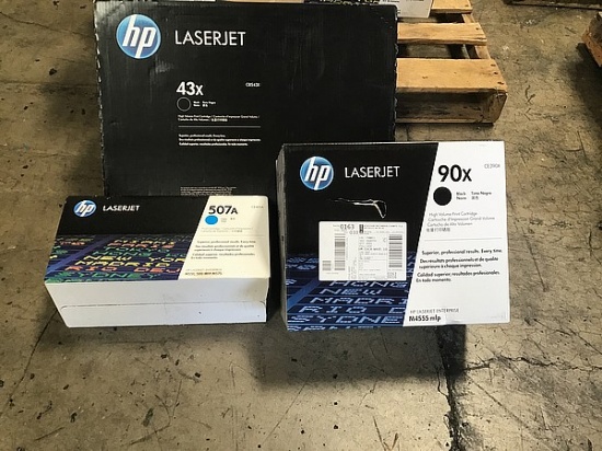 Three Hp Laserjet Print Cartridges