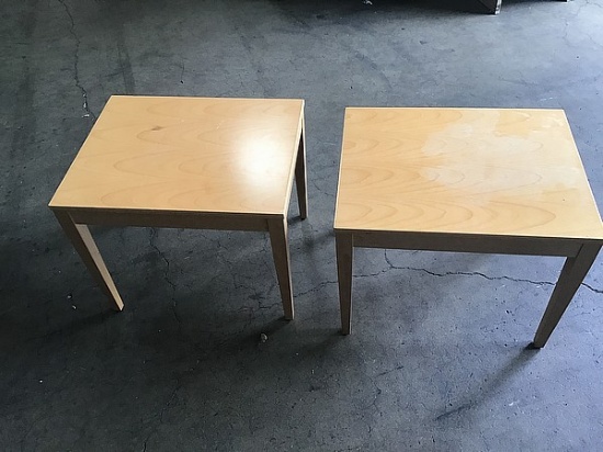 Two small wood stands