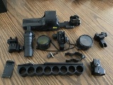 Brackets for rifle, shotgun shell holder lens covers Brackets for scopes