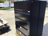 Two black filing cabinet