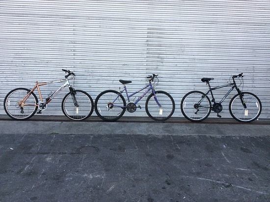 3 bikes, roadmaster, equilizer, raleigh Granite, the phantom flyer, m50 mtn. Sport