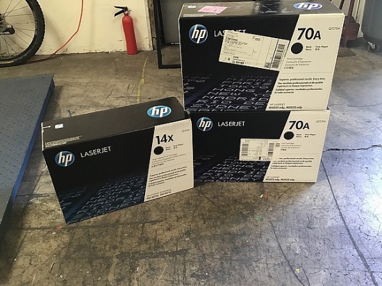 Three HP LaserJet toners