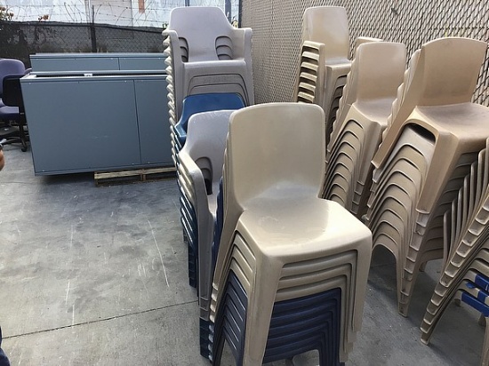 Four bundles of Assorted patio chairs