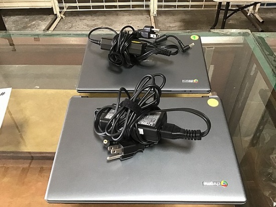 Two acer chrome mini wifi laptop with charger