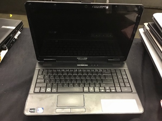 Emachines E627 laptop,no plug, Hard drive possibly removed