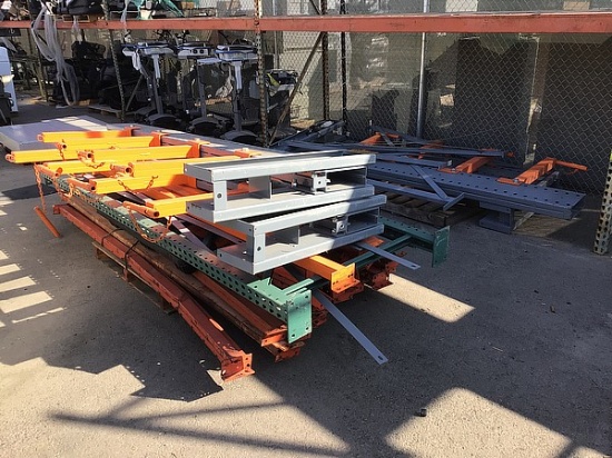 2 PALLETS OF METAL SHELVING