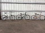 3 bikes, raleigh, macargi, vertical Retroglide, hot shot, p7k