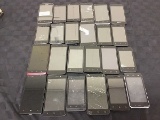 24 various cell phones,some have cracked screens, Possibly locked