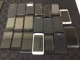 20 various brand cell phones,some have cracked screens, Possibly locked