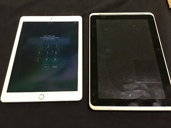 Locked apple iPad 5th generation,WiFi and cellular,model A1823, Hewlett-Packard packard tablet,possi