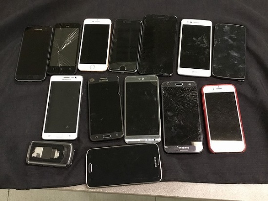 14 various cell phones,possibly locked