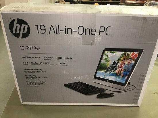 Hp 19 all in one pc, new in box