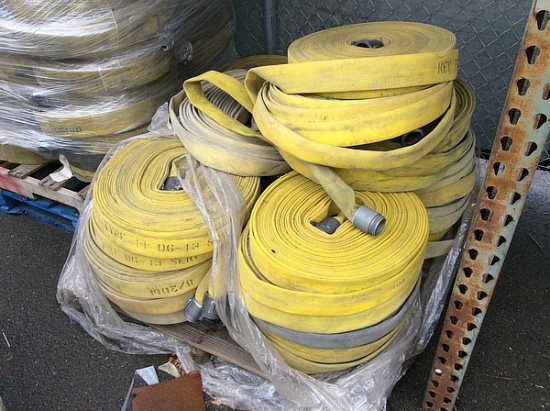 PALLET OF FIRE HOSES