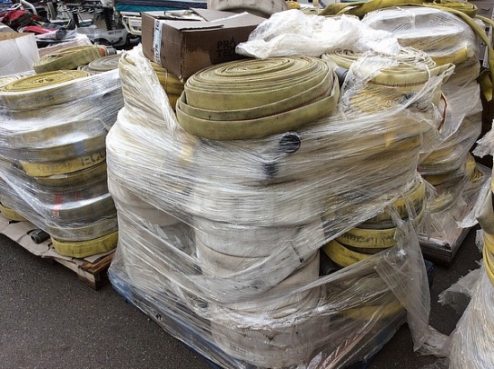 PALLET OF FIRE HOSES