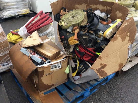 PALLET OF FIREFIGHTING EQUIPMENT