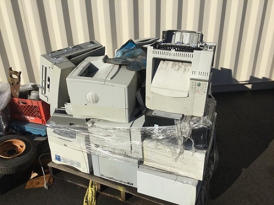 Pallet of printers and cpus