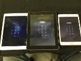 iPad Air 2 model A1566,iPad 4th generation A1458, IPad mini 3 A1599,all locked,one has cracked scree