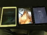 iPad Air 2,WiFi and cellular A1567,iPad 2 A1395, iPad Pro A1673,all locked,1 has cracked screen