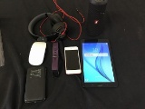 Samsung tablet,locked,beats headphones,apple mouse, Fitbit,iPod,jbl Bluetooth speaker,power bank cha