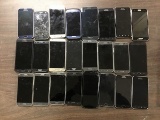 24 Samsung cell phones,possibly locked,some screens cracked, Activation status unknown
