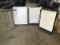 three classroom whiteboards with tripod stand