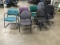 Seven assorted office chairs