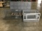 Metal pet animal cage with animal trap and small lockers
