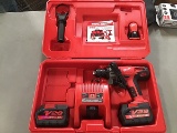 Milwaukee cordless drill set w/ 2 batteries