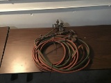 Set of hoses for welding tanks
