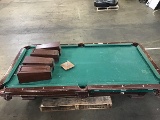 7x4 ft green top pool table (disassembled)