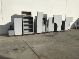Six pallets of misc metal office cubicle parts