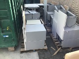 Six pallets of misc metal office cubicle parts with office panels